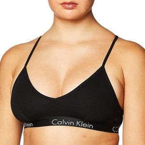 Calvin Klein Women's Motive Cotton Lightly Lined Bralette